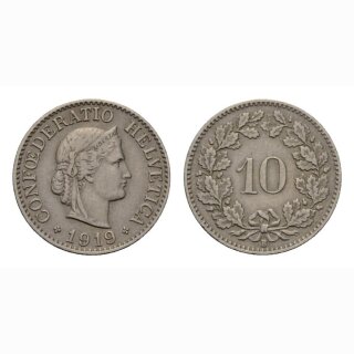 Schweiz 10 Rappen 1919