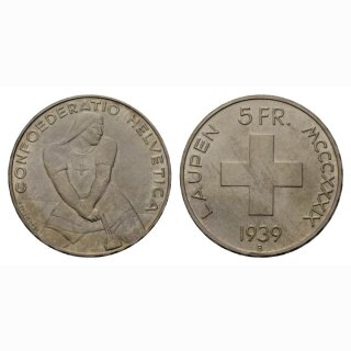 Schweiz 5 Franken 1939 B Laupen