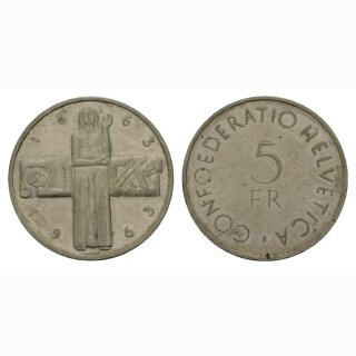 Schweiz 5 Franken 1963 B Rotkreuz