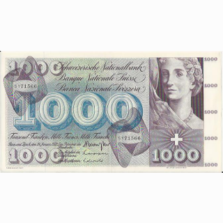 Schweiz 1000 Franken 1972, 24. Januar Totentanz