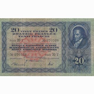 Schweiz 20 Franken  1946, 31. August Pestalozzi