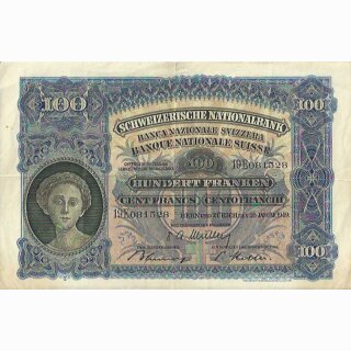 Schweiz 100 Franken 1949, 20 Januar Mäher