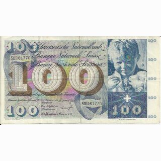 100 Franken Note St. Martin 1965 gebraucht