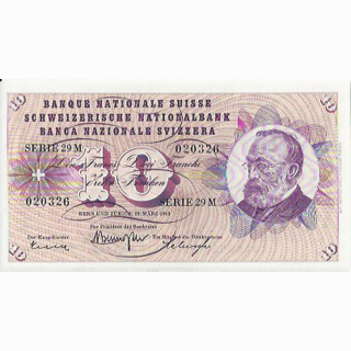 Schweiz 10 Franken 1963, 28. März Keller