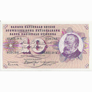 Schweiz 10 Franken 1963, 28. März Keller
