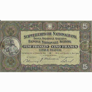 Schweiz 5 Franken 1939, 17. Mai Tell