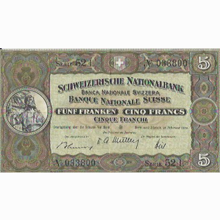 Schweiz 5 Franken 1951, 22. Februar Tell