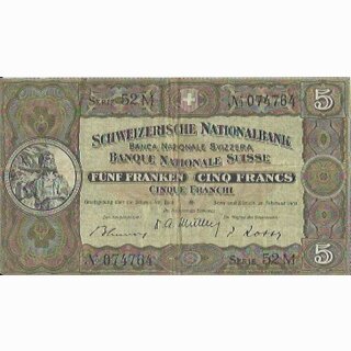 Schweiz 5 Franken 1951, 22. Februar Tell