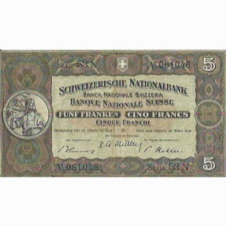 Schweiz 5 Franken 1952, 28. März Tell