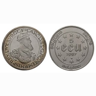 Belgien 5 Ecu 1987