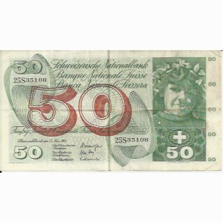 50 Franken Note Apfelernte 1968 gebraucht