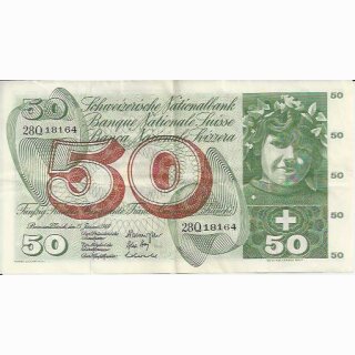 50 Franken Note Apfelernte 1969 gebraucht+