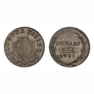 Tessin 6 Denari 1835