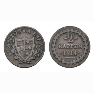 Aargau 2 Rappen 1814