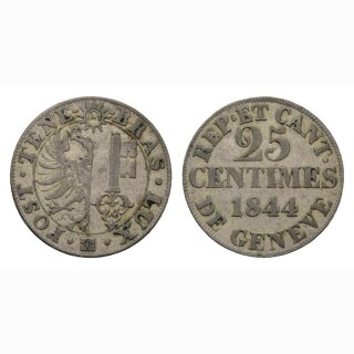 Genf 25 Centimes 1844