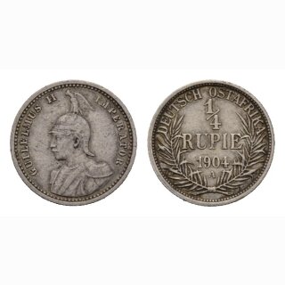 Deutsch Ostafrika 1/4 Rupie  1904 A