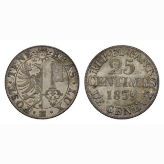 Genf 25 Centimes 1839