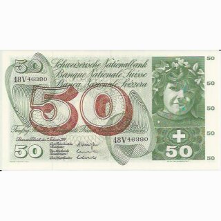 50 Franken Note Apfelernte 1974  wenig gebraucht+