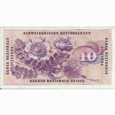 10 Franken Note Keller1963 gebraucht+