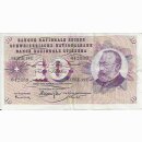 10 Franken Note Keller1965 gebraucht