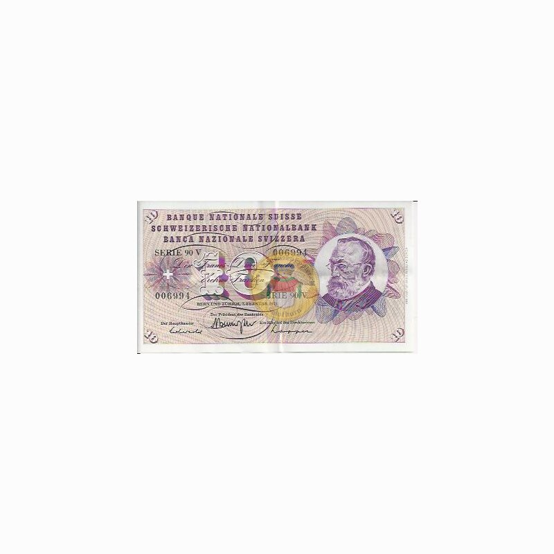 10 Franken Note Keller1974 Wenig Gebraucht