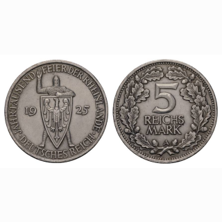 Deutschland 5 Reichsmark 1925 A Rheinlande