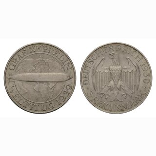 Deutschland  3 Reichsmark 1930 F Zeppelin
