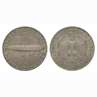 Deutschland 3 Reichsmark 1930 F Zeppelin