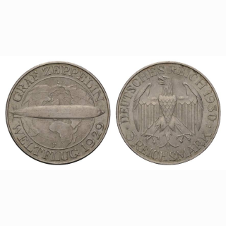 Deutschland 3 Reichsmark 1930 F Zeppelin