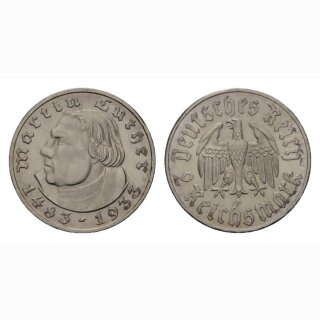 Deutschland 2 Reichsmark 1933 F Martin Luther