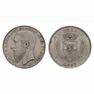 Belgisch Congo 2 Francs 1887 Leopold II
