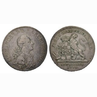 Deutschland Brandenburg Ansbach Taler  1774 G