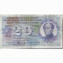 20 Franken Note Dufour 1972 stark gebraucht