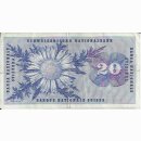 20 Franken Note Dufour 1973  gebraucht