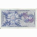 20 Franken Note Dufour 1976  gebraucht