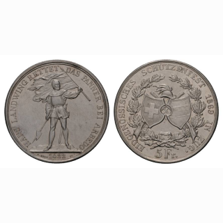 Schweiz 5 Franken 1867 Zug