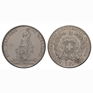 Schweiz 5 Franken 1872 Zürich
