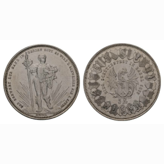 Schweiz 5 Franken 1879 Basel