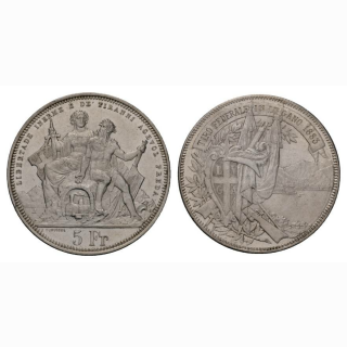 Schweiz 5 Franken 1883 Lugano