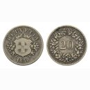 Schweiz 20 Rappen 1850 BB Helvetia