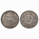 Schweiz 5 Franken 1851 A Sitzende Helvetia
