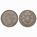 Schweiz 5 Franken 1908 B Frauenkopf