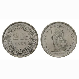 Schweiz 2 Franken  1959