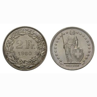Schweiz 2 Franken  1960
