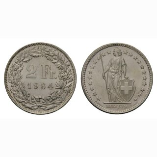 Schweiz 2 Franken  1964
