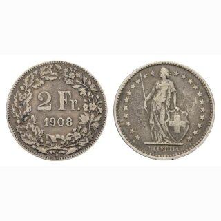 Schweiz 2 Franken 1908
