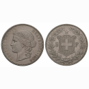 Schweiz 5 Franken 1888 B Frauenkopf