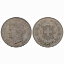 Schweiz 5 Franken 1907 B Frauenkopf