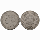 Schweiz 5 Franken 1889 B Frauenkopf