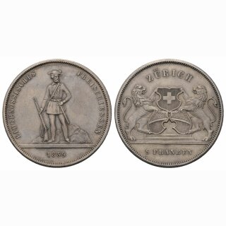 Schweiz 5 Franken 1859 Zürich